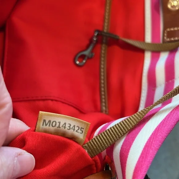 🆕DOONEY & BOURKE Shopper TOTE-Cloth w/Leather Handles-Key clasp inside - Picture 7 of 12